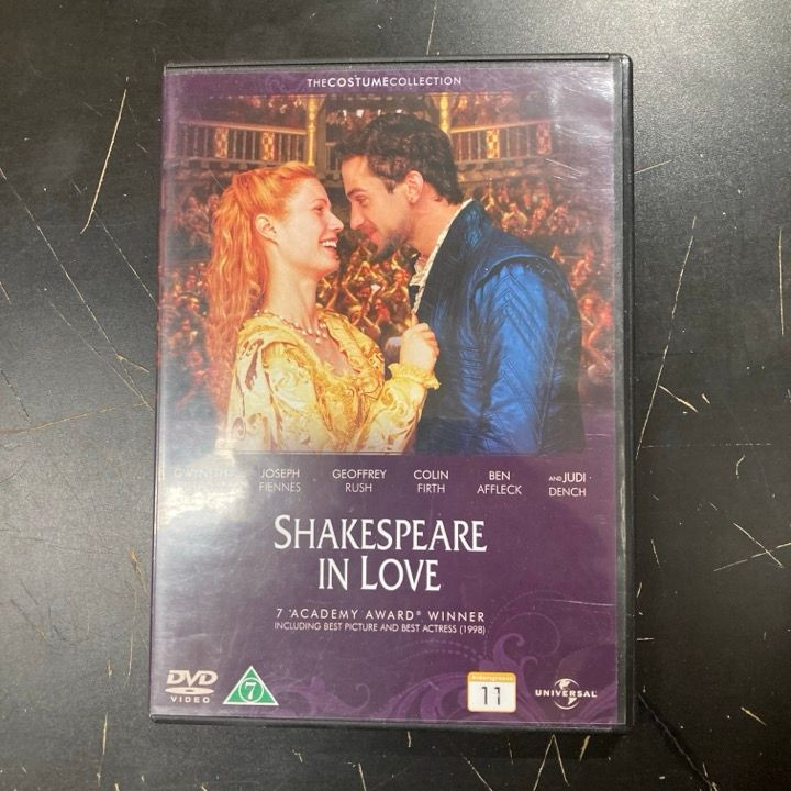 Rakastunut Shakespeare DVD (M-/VG+) -draama-